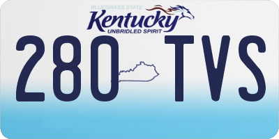 KY license plate 280TVS