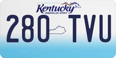 KY license plate 280TVU