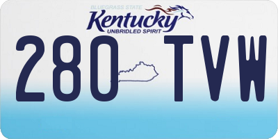 KY license plate 280TVW