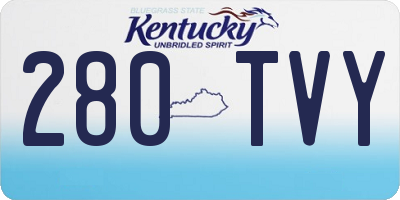 KY license plate 280TVY