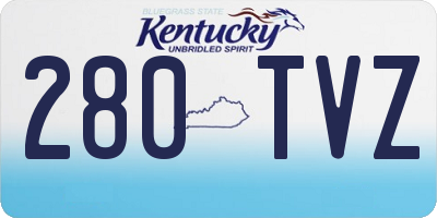 KY license plate 280TVZ
