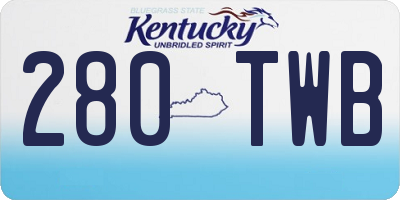 KY license plate 280TWB
