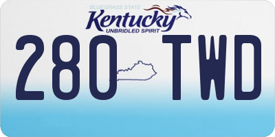 KY license plate 280TWD