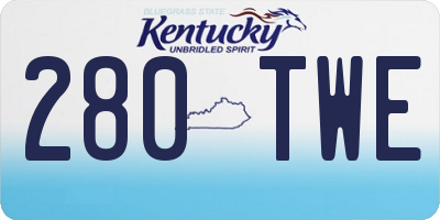 KY license plate 280TWE