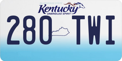 KY license plate 280TWI
