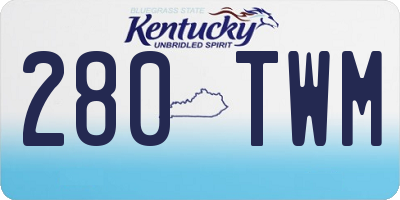 KY license plate 280TWM