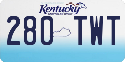 KY license plate 280TWT