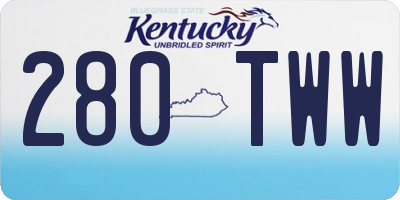 KY license plate 280TWW