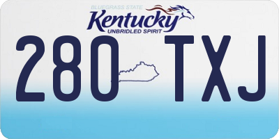 KY license plate 280TXJ