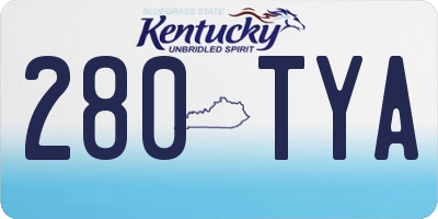 KY license plate 280TYA