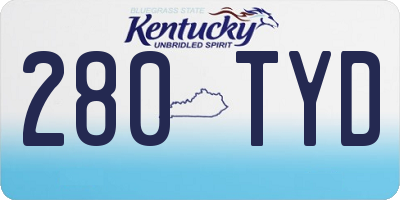 KY license plate 280TYD