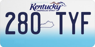 KY license plate 280TYF