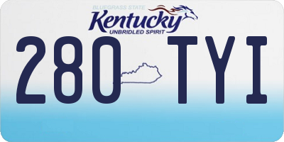 KY license plate 280TYI