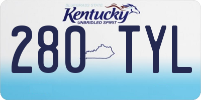 KY license plate 280TYL