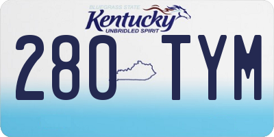 KY license plate 280TYM