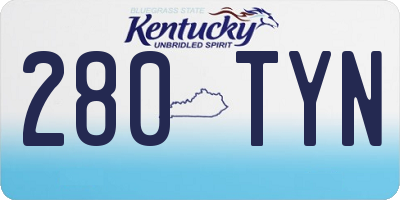 KY license plate 280TYN