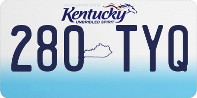 KY license plate 280TYQ