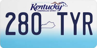 KY license plate 280TYR