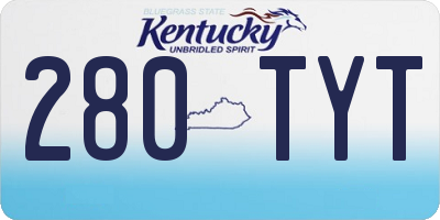 KY license plate 280TYT