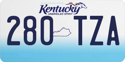 KY license plate 280TZA