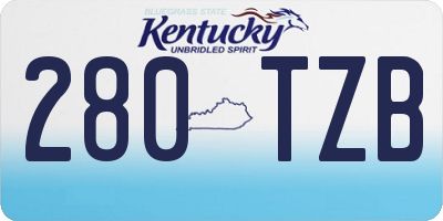 KY license plate 280TZB