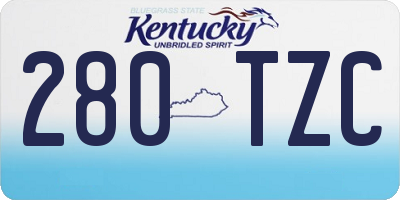 KY license plate 280TZC