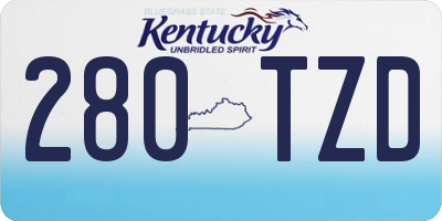 KY license plate 280TZD