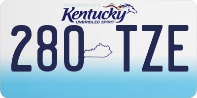 KY license plate 280TZE
