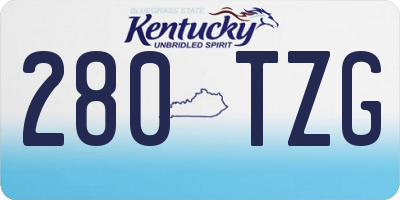 KY license plate 280TZG