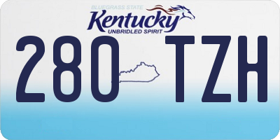 KY license plate 280TZH