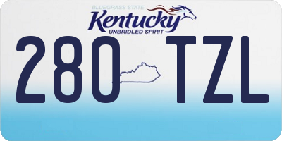 KY license plate 280TZL