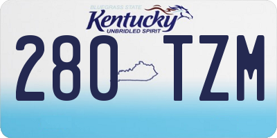 KY license plate 280TZM