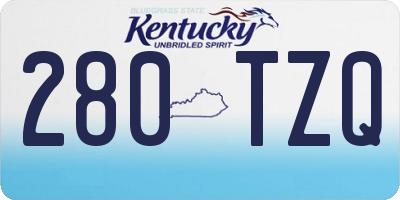 KY license plate 280TZQ