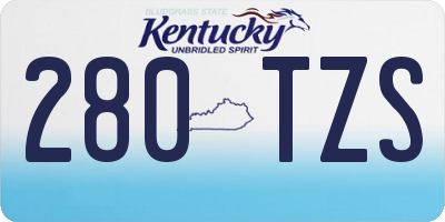 KY license plate 280TZS