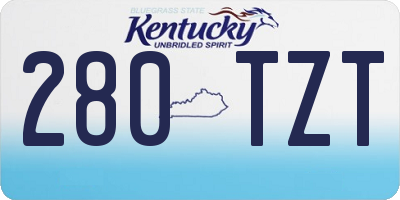 KY license plate 280TZT