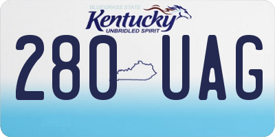 KY license plate 280UAG