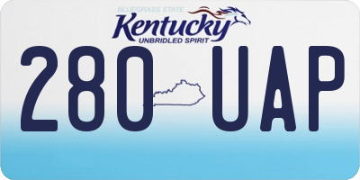 KY license plate 280UAP