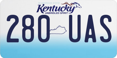 KY license plate 280UAS