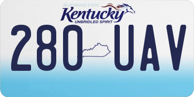 KY license plate 280UAV