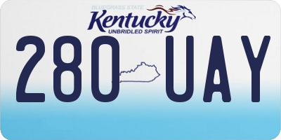 KY license plate 280UAY