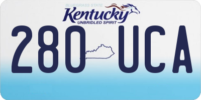 KY license plate 280UCA