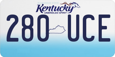 KY license plate 280UCE