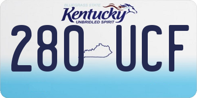 KY license plate 280UCF