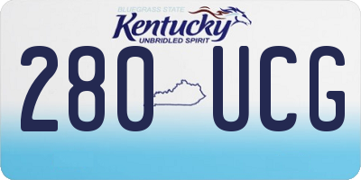 KY license plate 280UCG