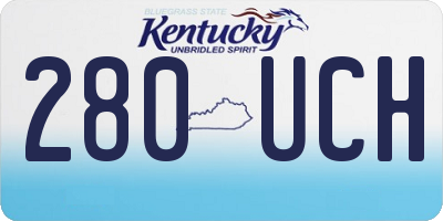 KY license plate 280UCH
