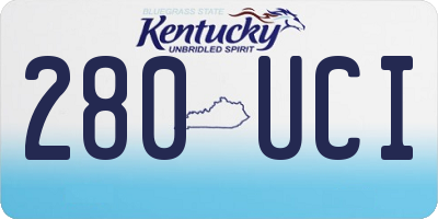 KY license plate 280UCI