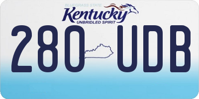 KY license plate 280UDB