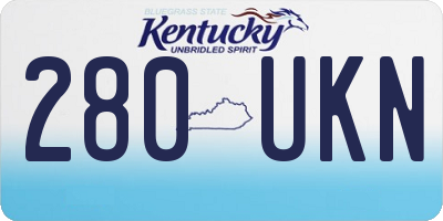 KY license plate 280UKN
