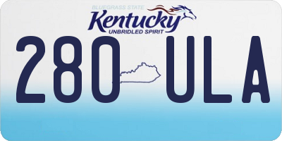 KY license plate 280ULA