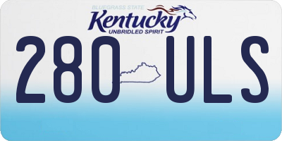 KY license plate 280ULS